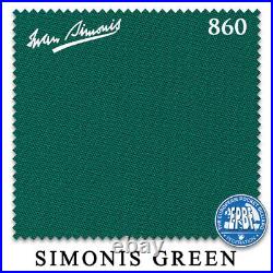 10' Simonis 860 Pool Table Cloth Simonis Green AUTHORIZED DEALER