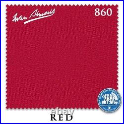 7' Simonis 860 Pool Table Cloth Red AUTHORIZED DEALER