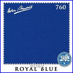 8' Oversized Simonis 760 Pool Table Cloth Royal Blue AUTHORIZED DEALER