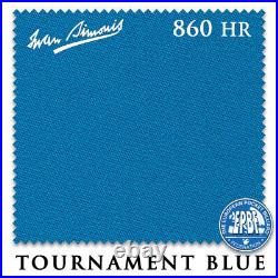 8' Oversized Simonis 860HR Pool Table Cloth Tournament Blue -AUTHORIZED DEALER
