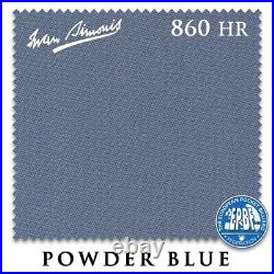 8' Simonis 860HR Pool Table Cloth Powder Blue AUTHORIZED DEALER