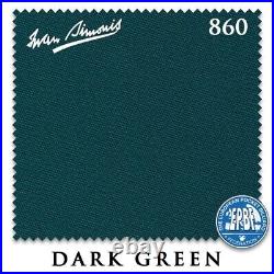 8' Simonis 860 Pool Table Cloth Dark Green AUTHORIZED DEALER