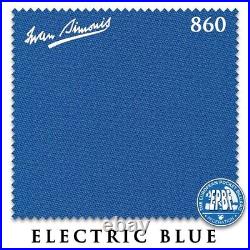 9' Simonis 860 Pool Table Cloth Electric Blue AUTHORIZED DEALER