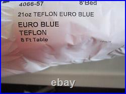 Championship 4066 Invitational Pool Table Felt Cloth withTeflon 8FT Euro Blue