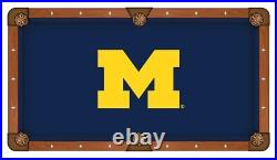 Michigan Wolverines HBS Navy with Yellow Logo Billiard Pool Table Cloth