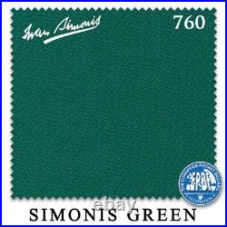 Simonis 760 Pool Table Cloth Simonis Green 6 RAILS ONLY AUTHORIZED DEALER