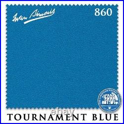 Simonis 860 Pool Table Cloth Tournament Blue 6 RAILS ONLY -AUTHORIZED DEALER