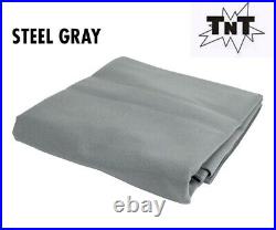 TNT Billiard Pool Table Felt Cloth withTeflon 9' Cut Bed & Rails Steel Gray